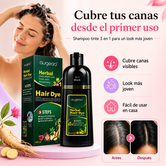 Shampoo Tinte Herbal 3 en 1: cubre tus canas y recupera un look más joven desde el primer uso