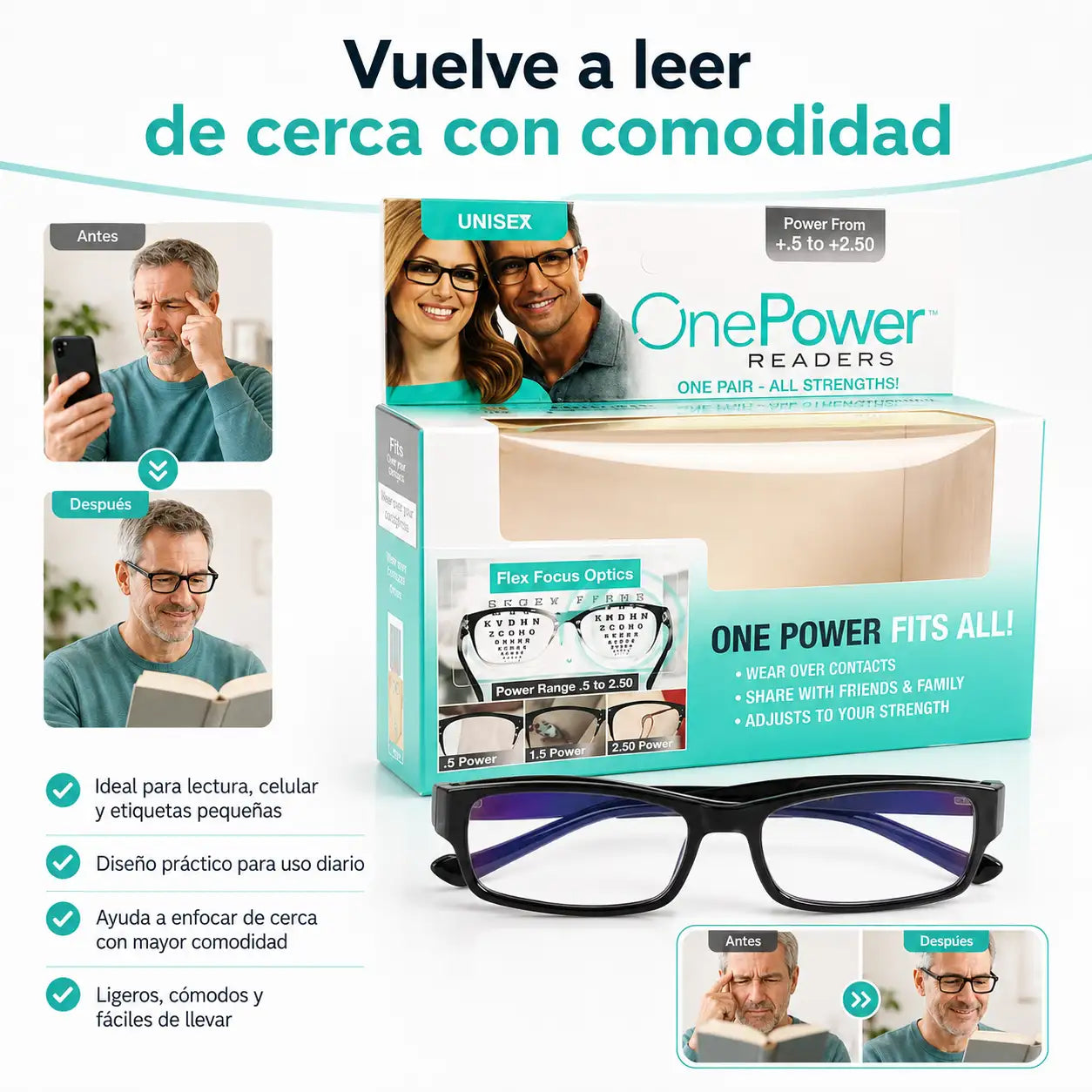 👓 Gafas de Lectura Inteligentes | Vuelve a leer letras pequeñas con comodidad desde el primer uso ✨