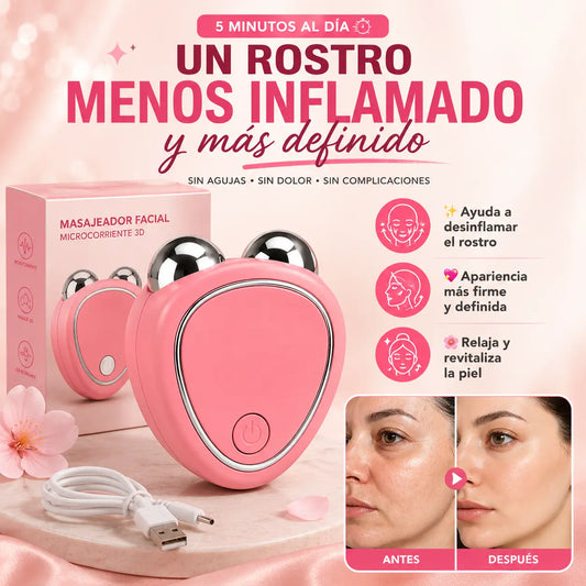Masajeador Facial Microcorriente: Desinflama y redefine tu rostro en solo minutos ✨