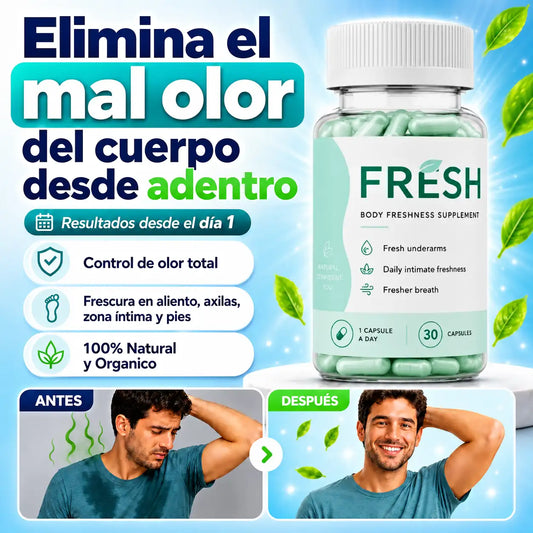 Suplemento Desodorante Natural FRESH™ | Elimina el mal olor corporal desde la raiz